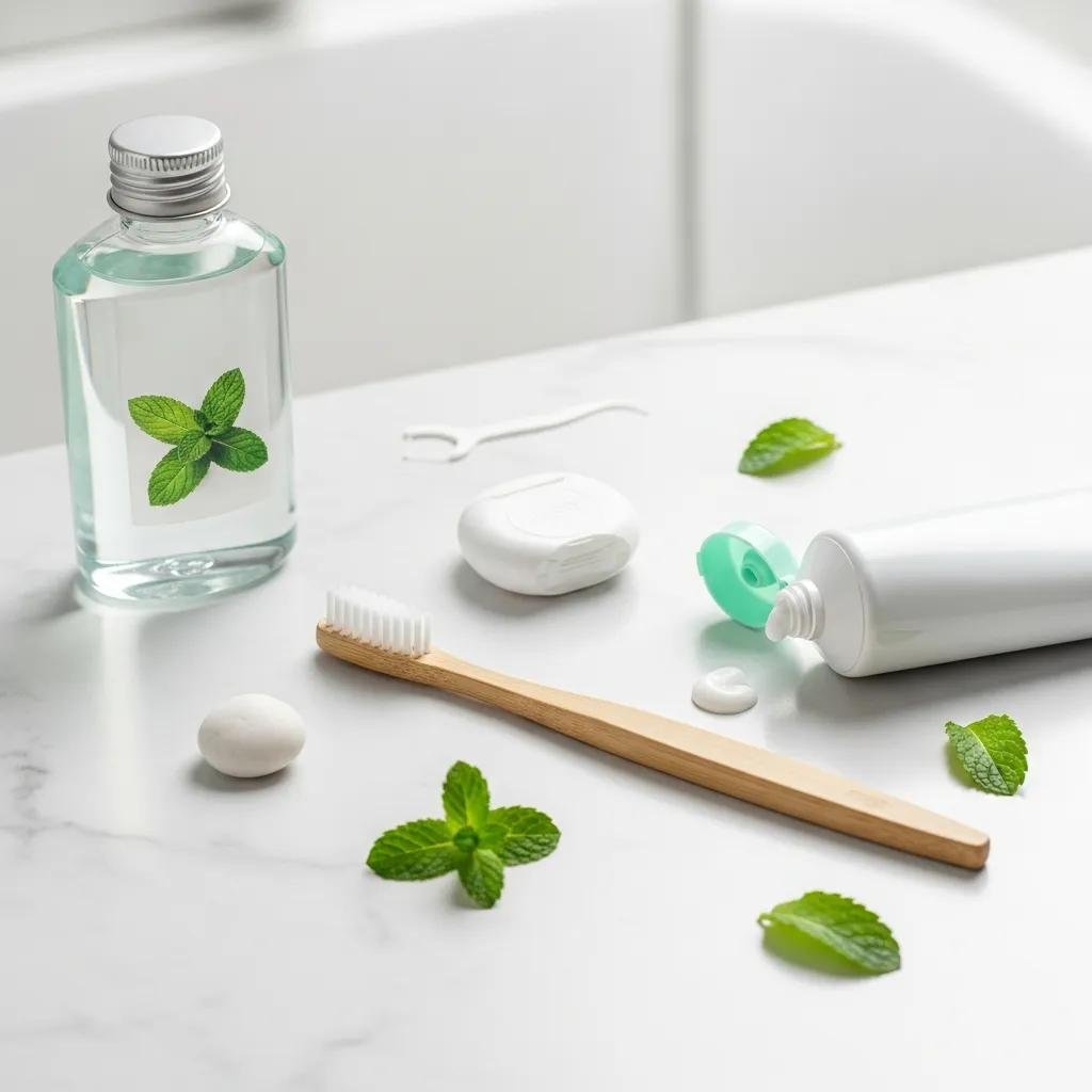 Overview of oral care products emphasising the importance of daily dental care